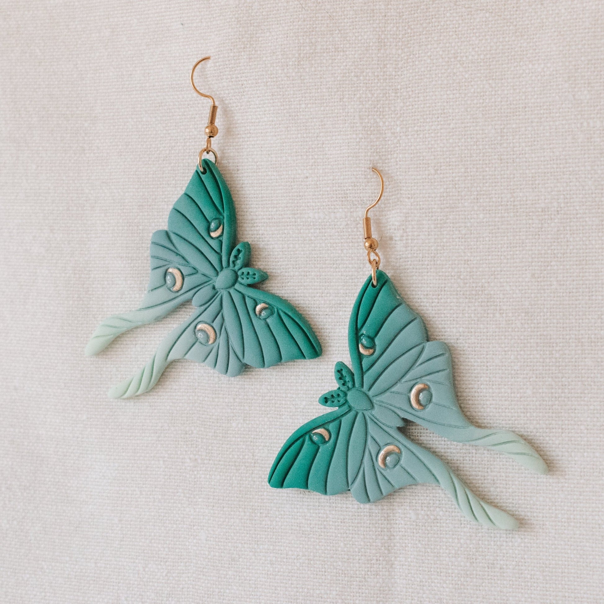 Luna Moth Earrings - Claymore NZ - Earrings